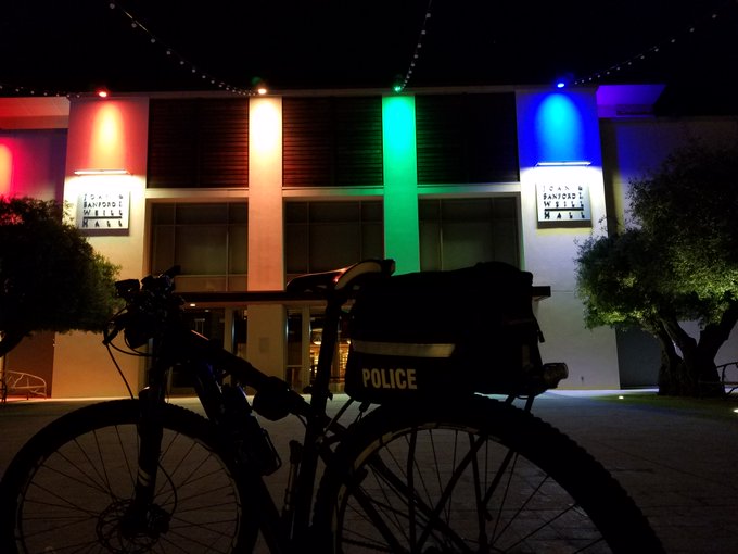 police bike at night