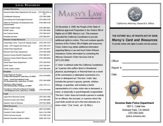 Marsys card front page